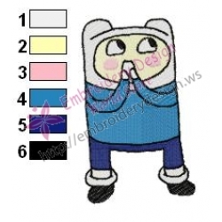 Finn as Hamtaro Adventure Time Embroidery Design